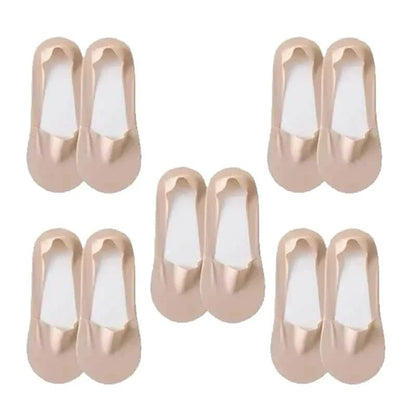 5-Pairs: Low Cut No Show Socks for Women - Invisible, Non Slip, Breathable, Moisture Wicking DailySale