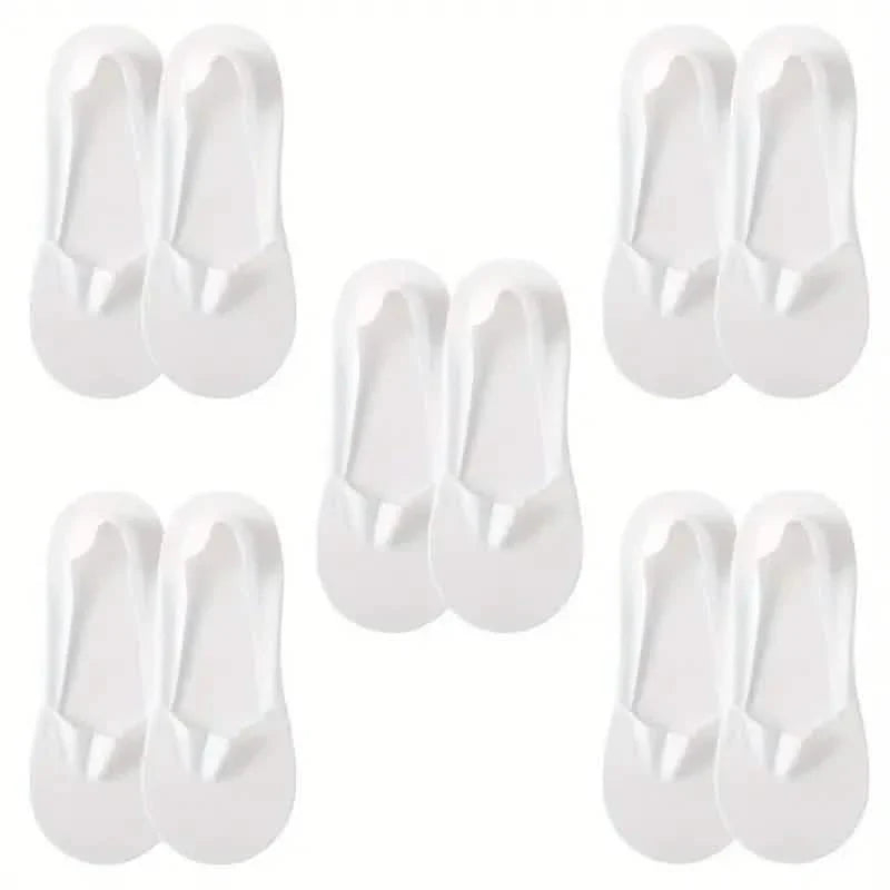 5-Pairs: Low Cut No Show Socks for Women - Invisible, Non Slip, Breathable, Moisture Wicking DailySale