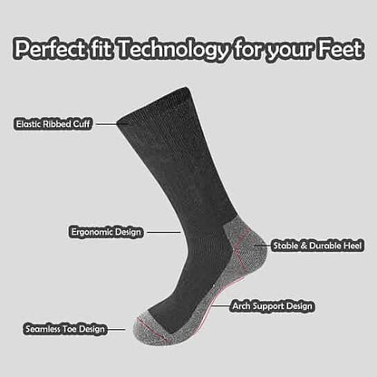 5-Pairs: Men's Warm Thick Merino Lamb Wool Socks for Winter Cold Weathers DailySale