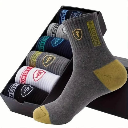 5-Pairs: Stylish Breathable Warm Crew Socks For Men DailySale