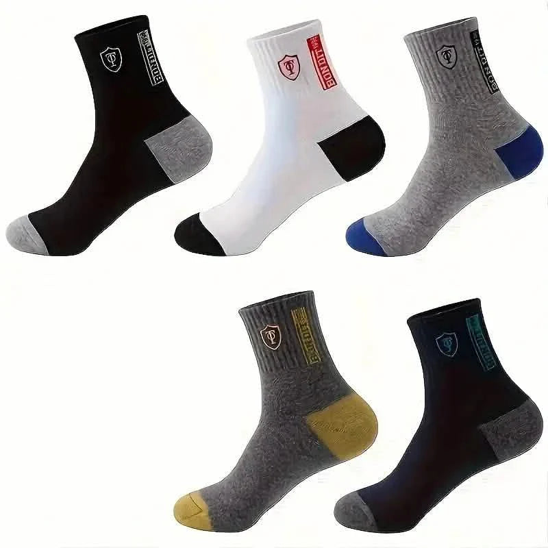 5-Pairs: Stylish Breathable Warm Crew Socks For Men DailySale