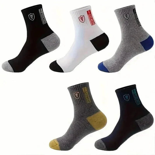 5-Pairs: Stylish Breathable Warm Crew Socks For Men DailySale
