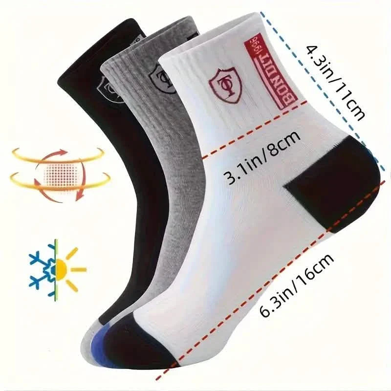 5-Pairs: Stylish Breathable Warm Crew Socks For Men DailySale