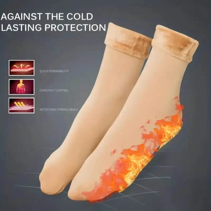5-Pairs: Ultra-Soft Plush Lined Thermal Socks - Comfy Mid Tube Socks DailySale