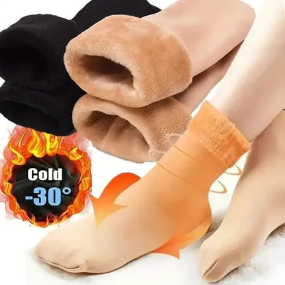 5-Pairs: Ultra-Soft Plush Lined Thermal Socks - Comfy Mid Tube Socks DailySale