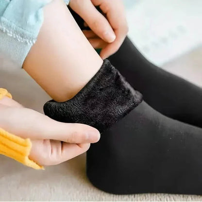 5-Pairs: Ultra-Soft Plush Lined Thermal Socks - Comfy Mid Tube Socks DailySale