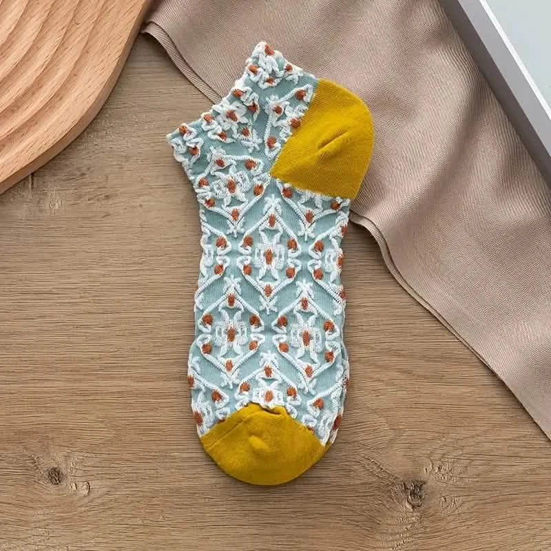 5-Pairs: Vintage Court Style Short Socks DailySale