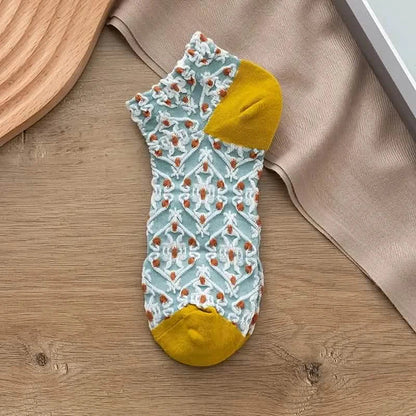 5-Pairs: Vintage Court Style Short Socks DailySale