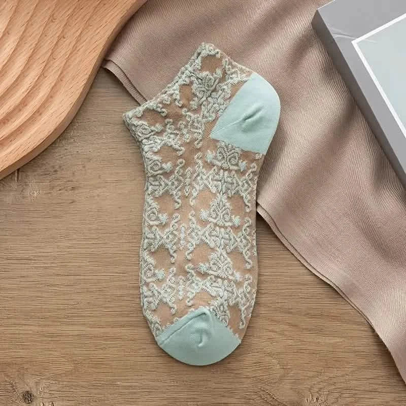 5-Pairs: Vintage Court Style Short Socks DailySale