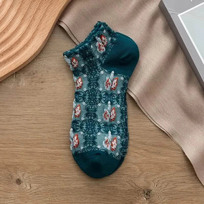 5-Pairs: Vintage Court Style Short Socks DailySale