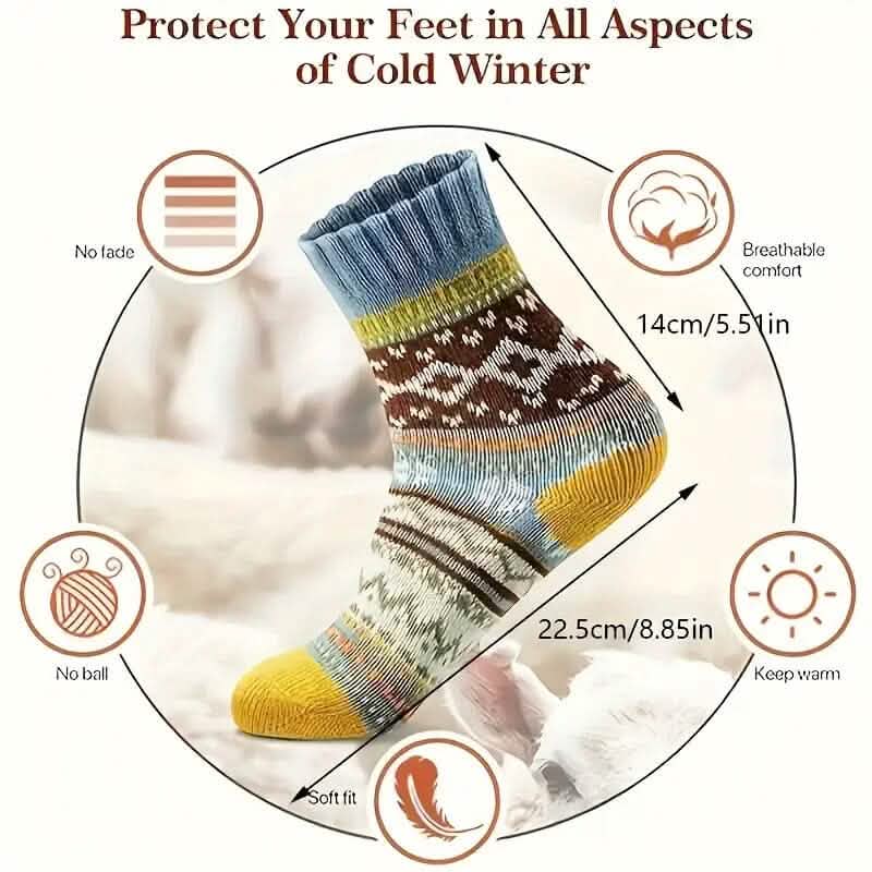 5-Pairs: Women's Comfortable and Warm Crew Socks DailySale