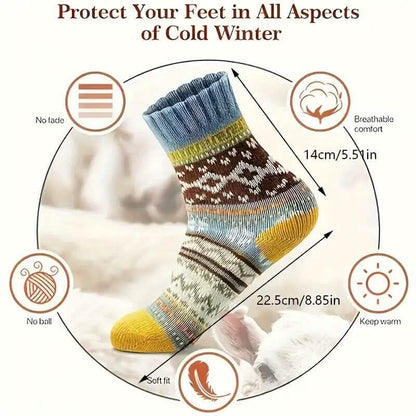 5-Pairs: Women's Comfortable and Warm Crew Socks DailySale