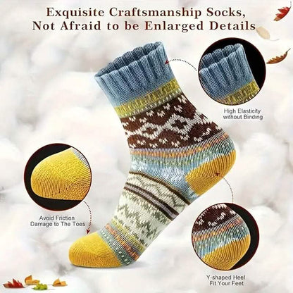5-Pairs: Women's Comfortable and Warm Crew Socks DailySale
