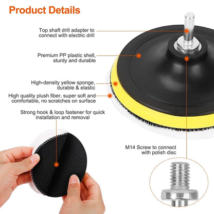 5-Piece: 6" Buffing Polishing Pads DailySale