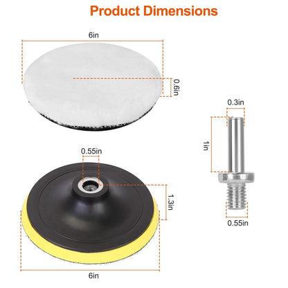 5-Piece: 6" Buffing Polishing Pads DailySale