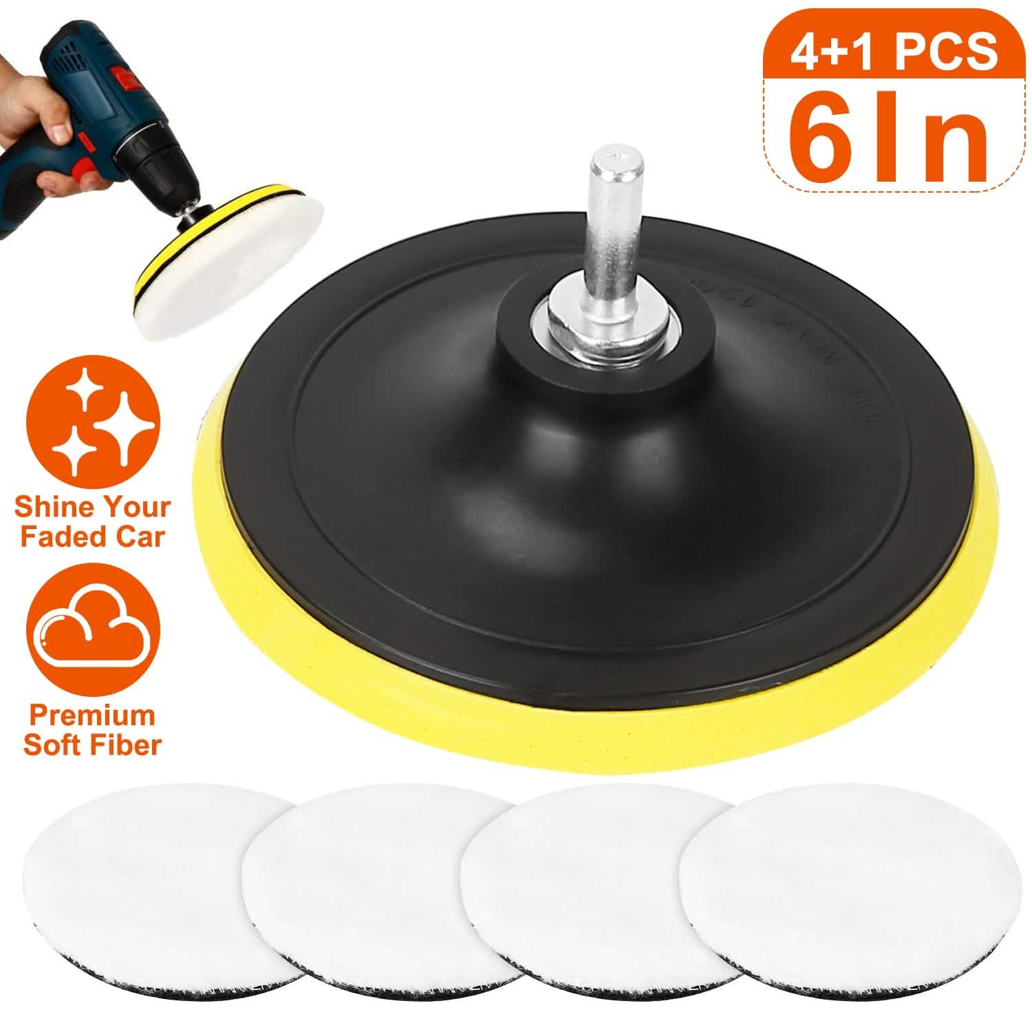 5-Piece: 6" Buffing Polishing Pads DailySale