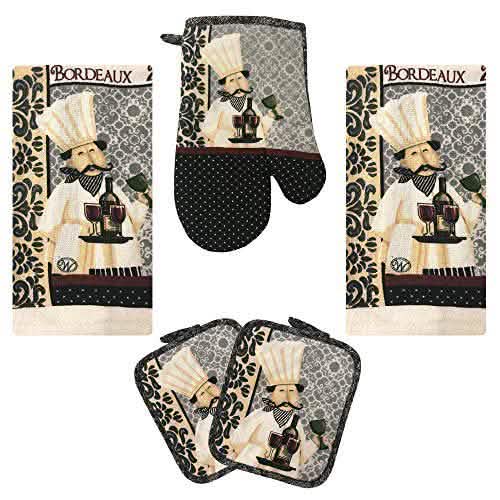 5-Piece: Assorted Kitchen Set: Towels, Potholder, Mitt DailySale