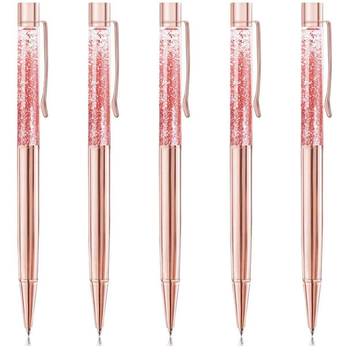 5-Piece: Bling Dynamic Liquid Ballpoint Pens DailySale