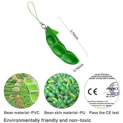5-Piece: Edamame Keychain Squeeze Toy DailySale
