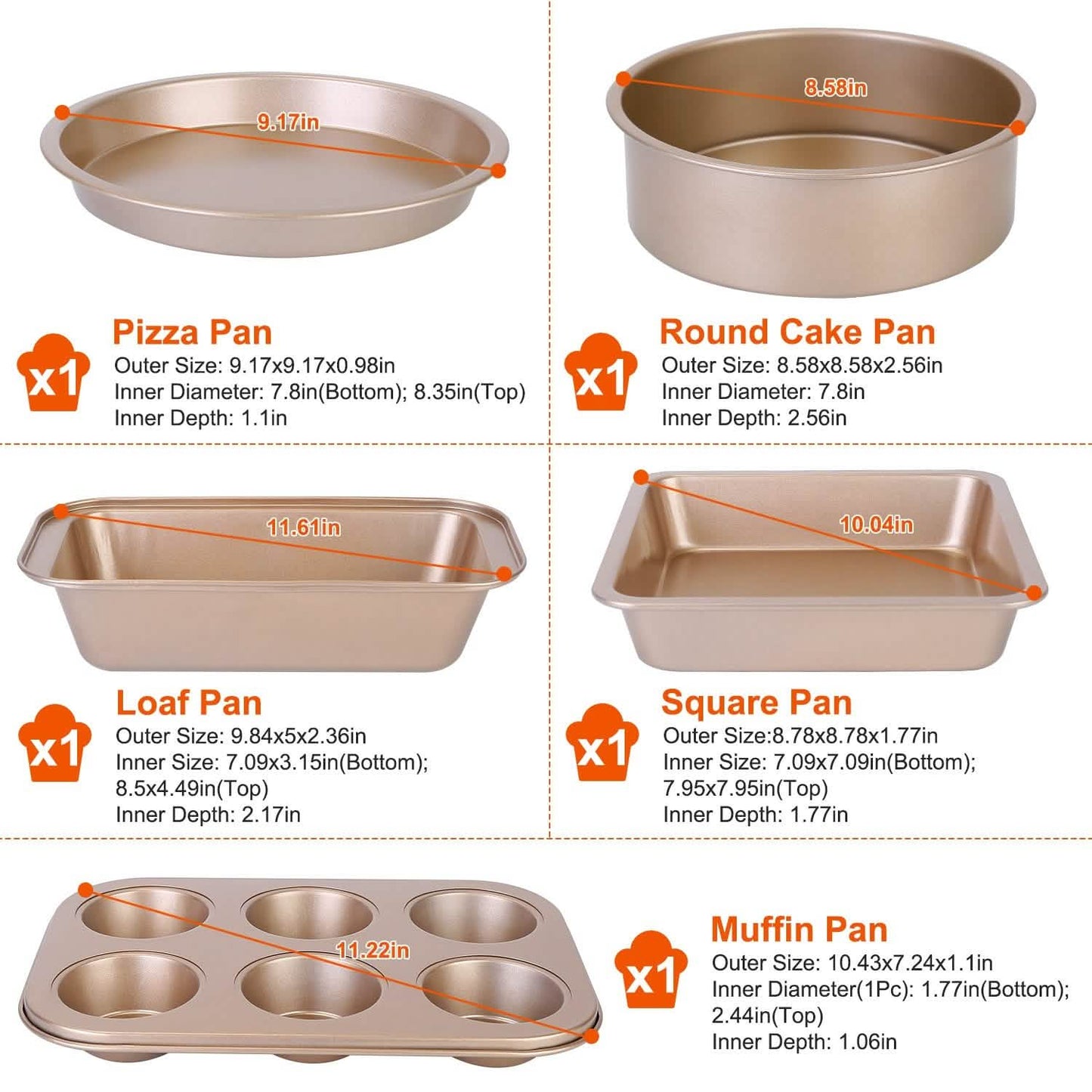 5-Piece: Nonstick Bakeware Set DailySale