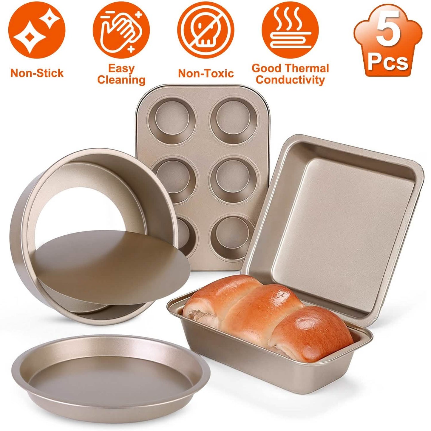 5-Piece: Nonstick Bakeware Set DailySale