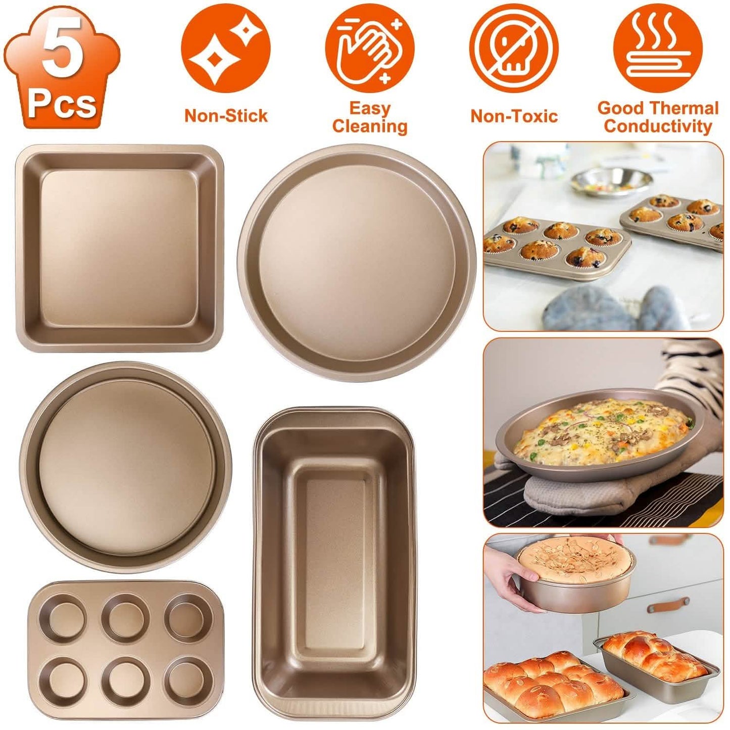 5-Piece: Nonstick Bakeware Set DailySale