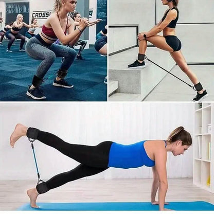 5-Piece: Resistance Band Set with Ankle Buckles DailySale