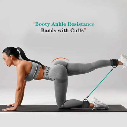 5-Piece: Resistance Band Set with Ankle Buckles DailySale