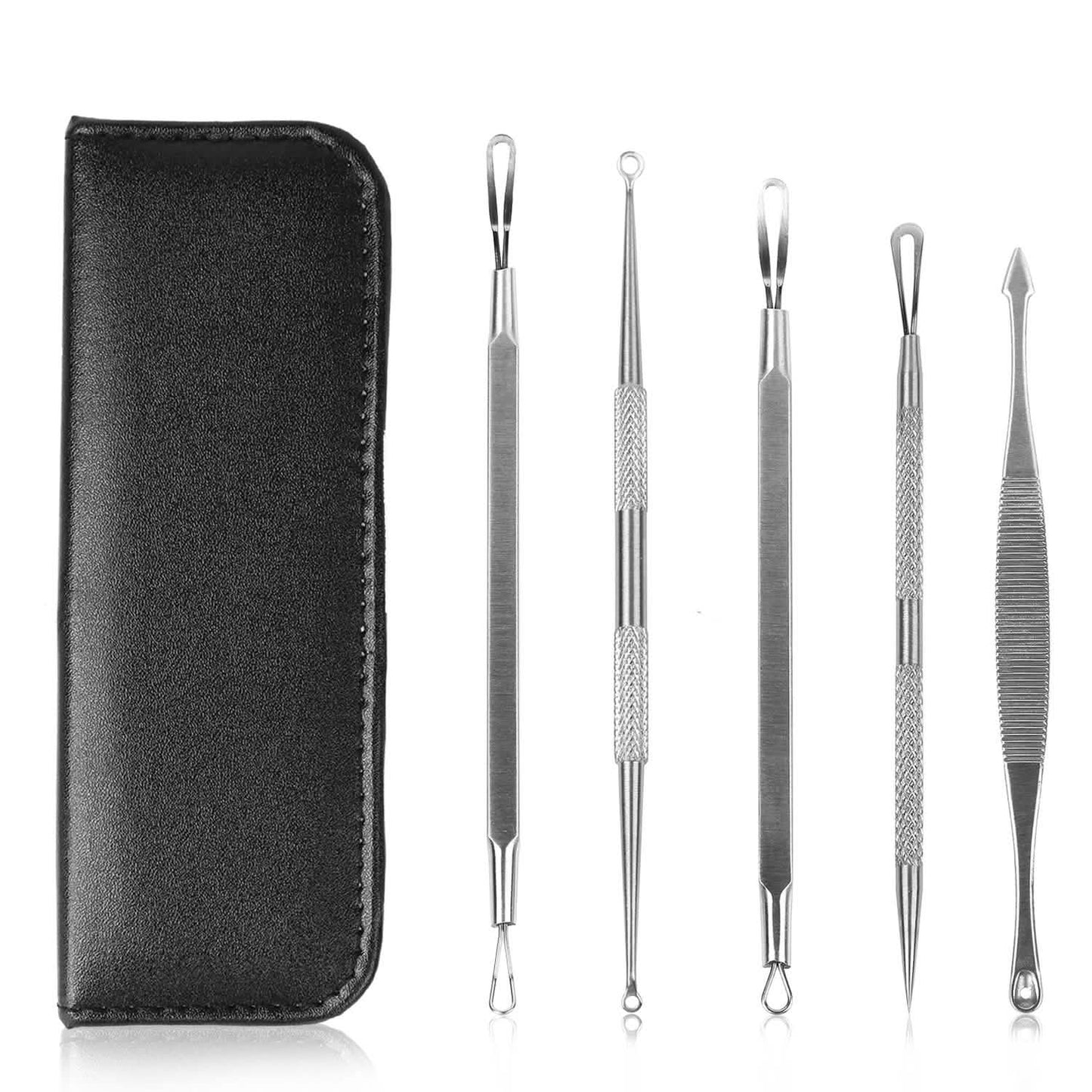 5-Piece Set: Blackhead Remover Kit Stainless Steel Popping Zit Remover DailySale