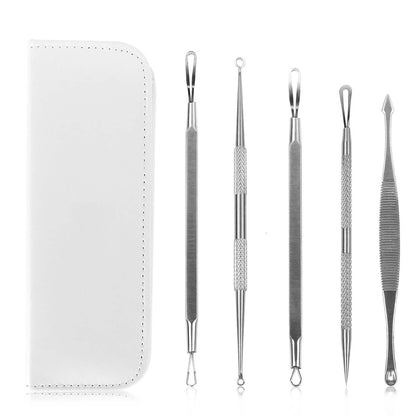 5-Piece Set: Blackhead Remover Kit Stainless Steel Popping Zit Remover DailySale