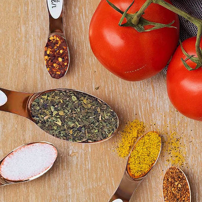 5-Piece Set: Copper Dual-Sided Stackable Magnetic Measuring Spoons DailySale