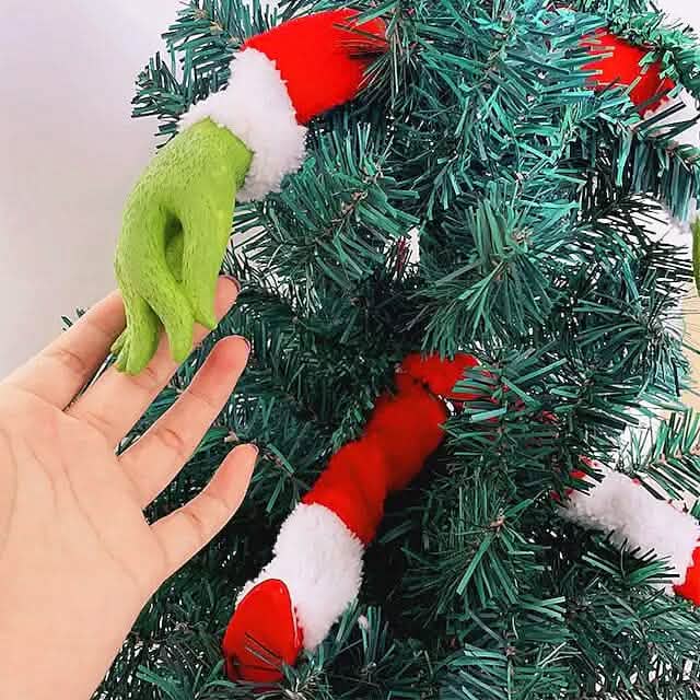 5-Piece Set: Grinch Christmas Tree Decorations, Elf Head, Christmas Tree Arms and Legs DailySale