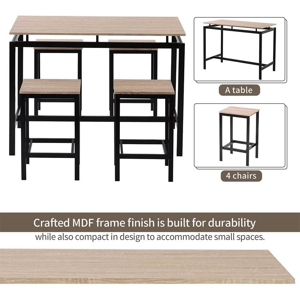 5-Piece Set: Kitchen Table and Chairs Set DailySale