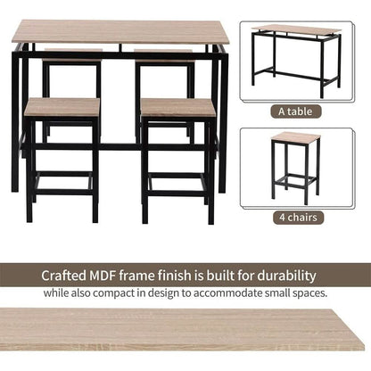 5-Piece Set: Kitchen Table and Chairs Set DailySale