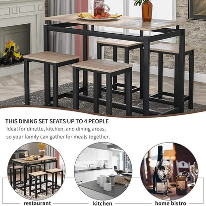 5-Piece Set: Kitchen Table and Chairs Set DailySale
