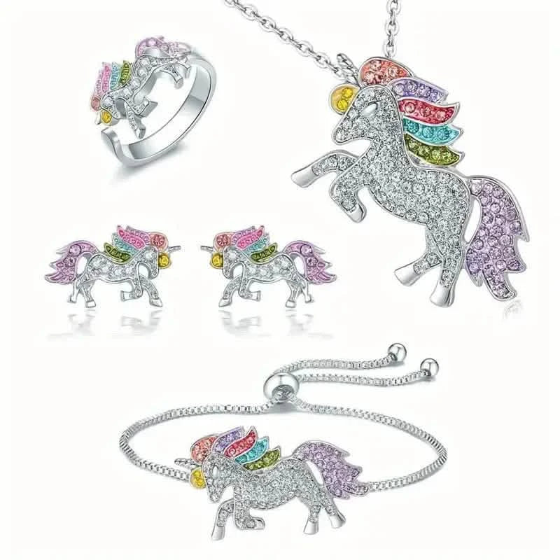 5-Piece Set: Pendant Necklace, Bracelet, Earrings, Ring Set Decoration Accessories DailySale