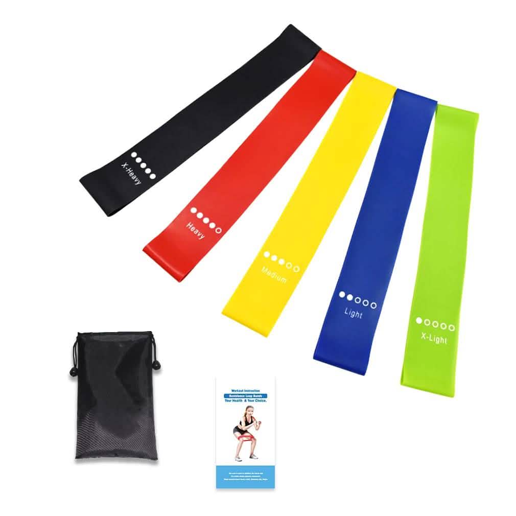 5-Piece Set: Resistance Loop Exercise Bands DailySale