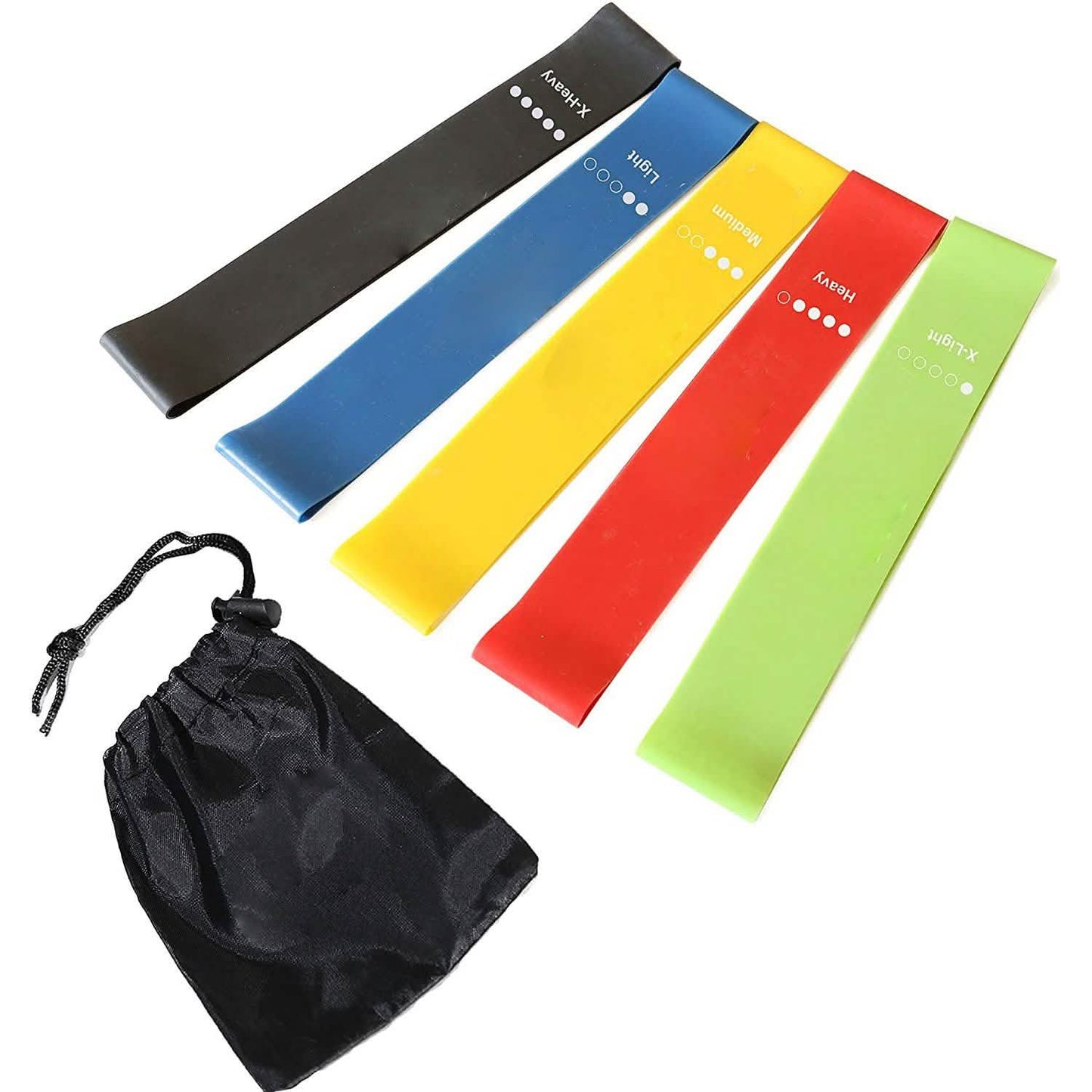 5-Piece Set: Resistance Loop Exercise Bands DailySale