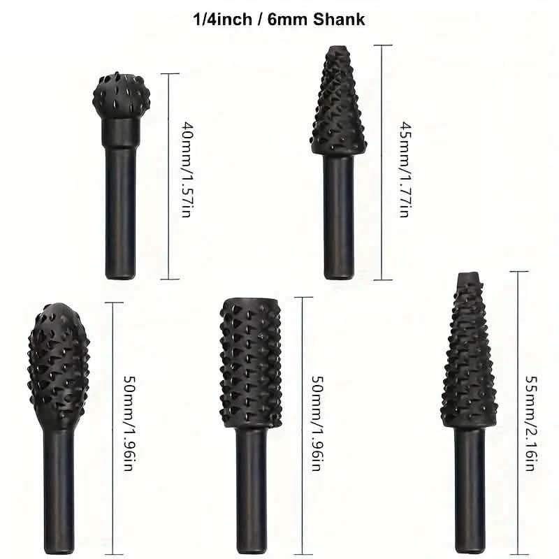 5-Piece Set: Wood Carving File Rasp Drill Bit DailySale