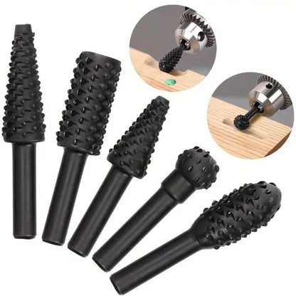 5-Piece Set: Wood Carving File Rasp Drill Bit DailySale