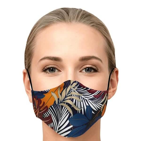 5-Pieces: Fashion Cotton Face Mask Floral Print Half Face Mouth Muffle Masks Health DailySale