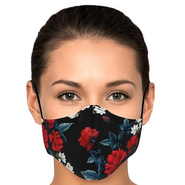 5-Pieces: Fashion Cotton Face Mask Floral Print Half Face Mouth Muffle Masks Health DailySale