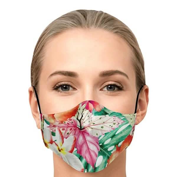 5-Pieces: Fashion Cotton Face Mask Floral Print Half Face Mouth Muffle Masks Health DailySale