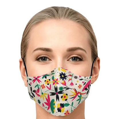 5-Pieces: Fashion Cotton Face Mask Floral Print Half Face Mouth Muffle Masks Health DailySale