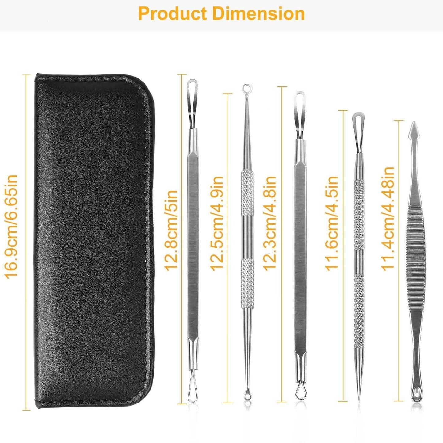 5-Pieces Set: BlackHead Remover Kit Pimple Comedone Extractor Tool Set DailySale