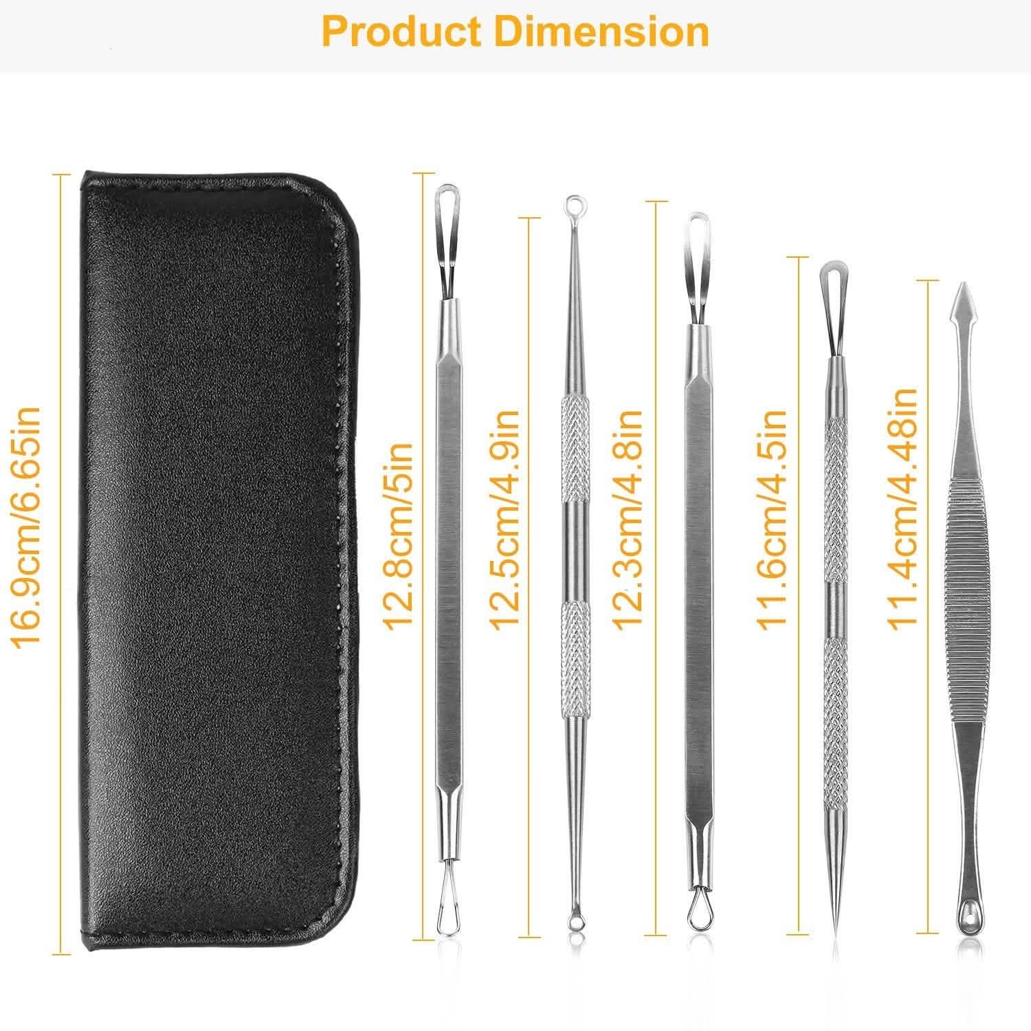 5-Pieces Set: BlackHead Remover Kit Pimple Comedone Extractor Tool Set DailySale