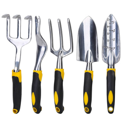 5-Pieces Set: Heavy Duty Garden Tool Set with Non-Slip Handle DailySale