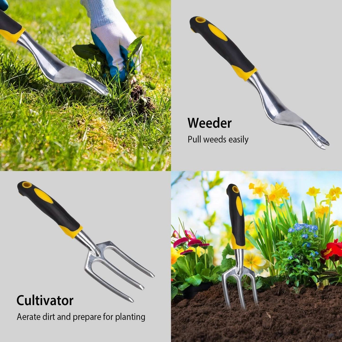 5-Pieces Set: Heavy Duty Garden Tool Set with Non-Slip Handle DailySale