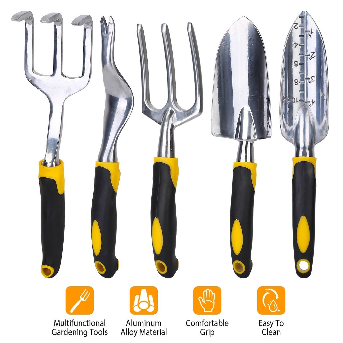 5-Pieces Set: Heavy Duty Garden Tool Set with Non-Slip Handle DailySale