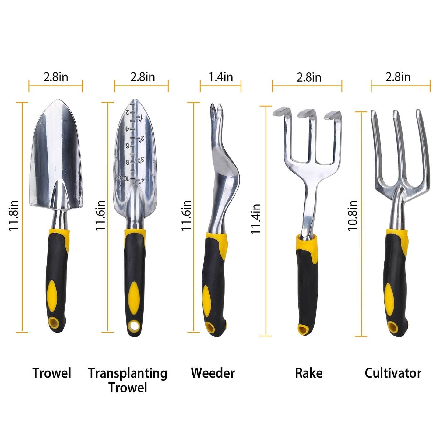 5-Pieces Set: Heavy Duty Garden Tool Set with Non-Slip Handle DailySale